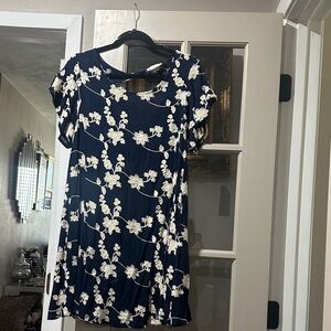 Altar'd State Navy and Cream Floral Dress